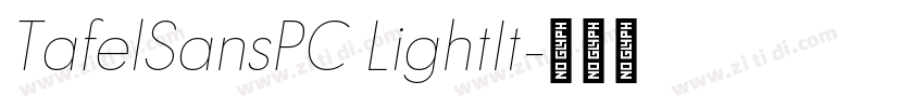 TafelSansPC LightIt字体转换